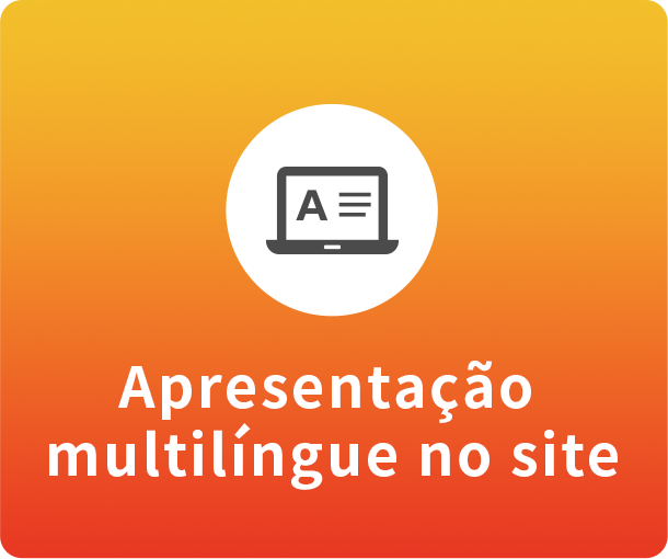 Apresentação multilíngue no site